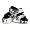 Classic Cozzzy Marbled Sandale „Black White”