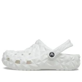 Classic Geometric Clog „Alb”