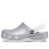Classic Glitter Sandal „Silver White”