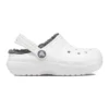 Classic Lined Clog „Alb-gri”