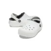 Classic Lined Clog „Alb-gri”