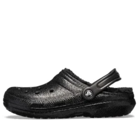Classic Lined Clog cu Glitter „Black”