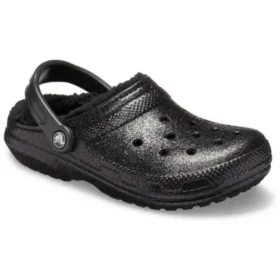Classic Lined Clog cu Glitter „Black”