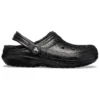 Classic Lined Clog cu Glitter „Black”
