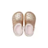 Classic Lined Clog cu Glitter „Gold Pink”