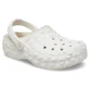 Classic Lined Clog cu imprimeu geometric „White”