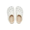 Classic Lined Clog cu imprimeu geometric „White”