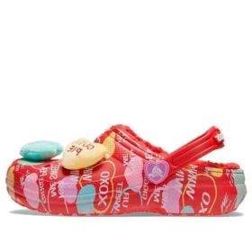Classic Lined Clog cu talpă înaltă „Red multi”