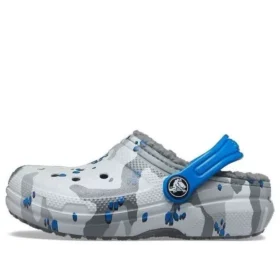 Classic Lined Clog „Gri Alb Albastru”