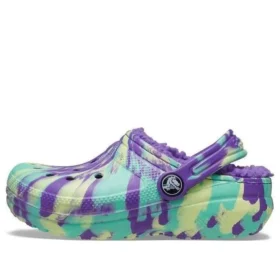 Classic Lined Clog marmorat „Neon Purple Multi”