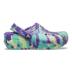 Classic Lined Clog marmorat „Neon Purple Multi”