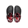 Classic Lined Clog în stil camuflaj „Black & Red”