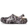 Classic Lined Clog, vopsiți cu înălbitor „Black White Beige”