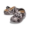 Classic Lined Clog, vopsiți cu înălbitor „Black White Beige”