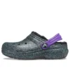 Classic Lined Clogs „Black Purple Sparkles”