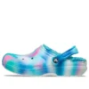 Classic Lined Solarized Clog „White Blue Aqua”
