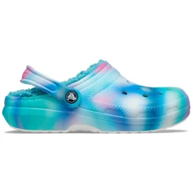 Classic Lined Solarized Clog „White Blue Aqua”