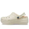 Classic Platform Lined Clog „Bone”