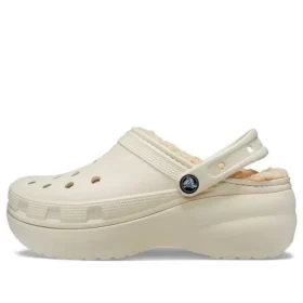 Classic Platform Lined Clog „Bone”