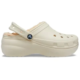 Classic Platform Lined Clog „Bone”