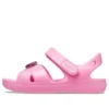 Classic Sandal cu curele încrucișate și pandantiv „Roz”