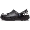 Classic Sandal unisex casual „Feel The Positivity”, negre