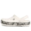 Crocband Clog cu imprimeu de șarpe „Alb-Negru”