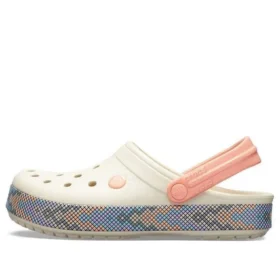 Crocband Gallery Saboți „Alb-roz”