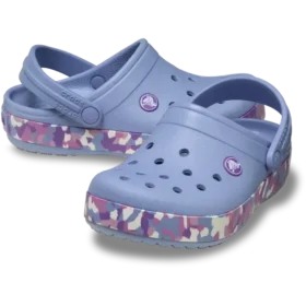 Crocband Glow Confetti Band Clog pentru copii