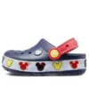 Crocband Mickey Fun Lab Lights Saboți „Navy Red”