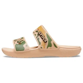 Crocs clasice cu imprimeu camuflaj „Tan Green”