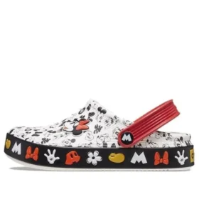 Crocs x Mickey Off Court Saboți „Alb Negru Roșu”