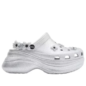 Crocs x SMFK Bae Saboți „Silver Glitter”