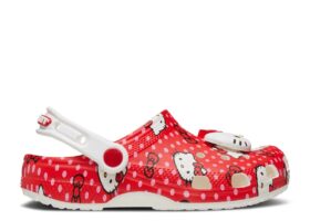 Hello Kitty x Classic Clog pentru copii mici „Red Polka Dots”