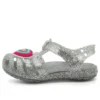 Isabella Sandale Glitter fără toc „Grey Silver”