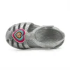 Isabella Sandale Glitter fără toc „Grey Silver”