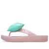 Șlapi clasici cu platformă și fundă „Pink Teal”