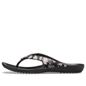 Șlapi cu imprimeu Kadee 2 „Floral Black”
