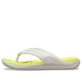 Șlapi Reviva cu vârf rotund și parte superioară elegantă „White Yellow” Șlapi Reviva cu vârf rotund și parte superioară elegantă „White Yellow”