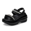 Mega Crush Pearl Ruffle Sandal „Negru”