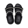 Mega Crush Pearl Ruffle Sandal „Negru”