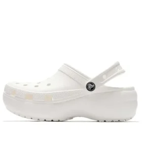 Încălțăminte de plajă retro Classic Clog Clouds, albe