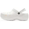 Încălțăminte de plajă retro Classic Clog Clouds, albe