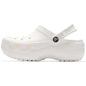 Încălțăminte de plajă retro Classic Clog Clouds, albe