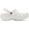Încălțăminte de plajă retro Classic Clog Clouds, albe
