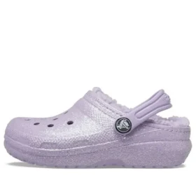 Încălțăminte pentru copii Saboți clasici cu căptușeală cu Glitter „Violet”
