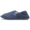 Papuci de casă clasici unisex cu talpă moale, de culoare albastră