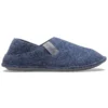 Papuci de casă clasici unisex cu talpă moale, de culoare albastră