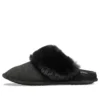 Papuci de casă cu blană tip mule „Black”