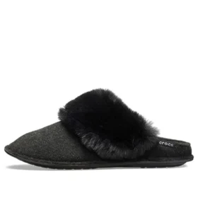 Papuci de casă cu blană tip mule „Black”